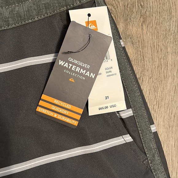 NWT Quiksilver Waterman Collection Liberty Overboard Beachshorts, size 31 - Picture 2 of 6